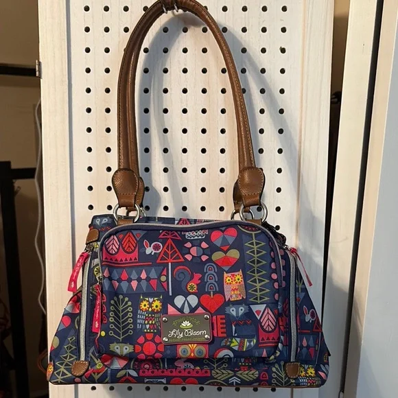 lily bloom elephant rain backpack Carry On Expandable Design Pattern Suitcase With Spinner Wheels 20 in Handmade Aesthetic Lily Bloom Luggage Designer Pattern